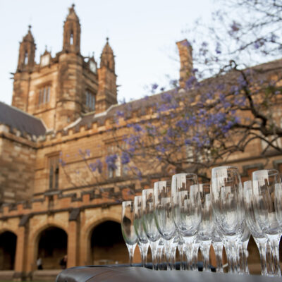 Drink display in University of Sydney Quadrangle