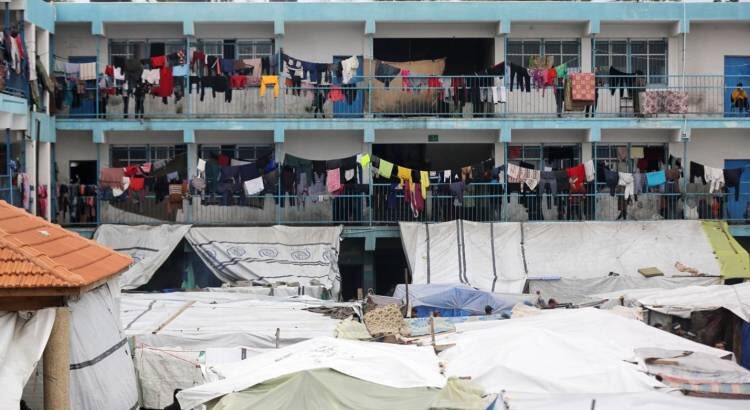 UNRWA school tents