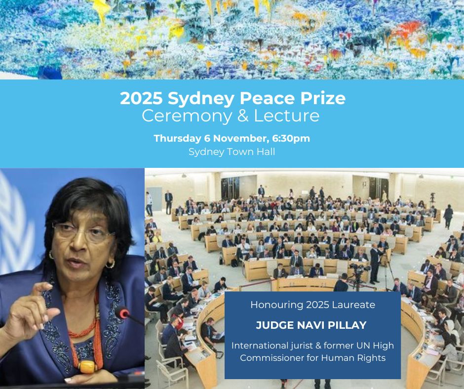 Sydney Peace Prize Facebook Banner