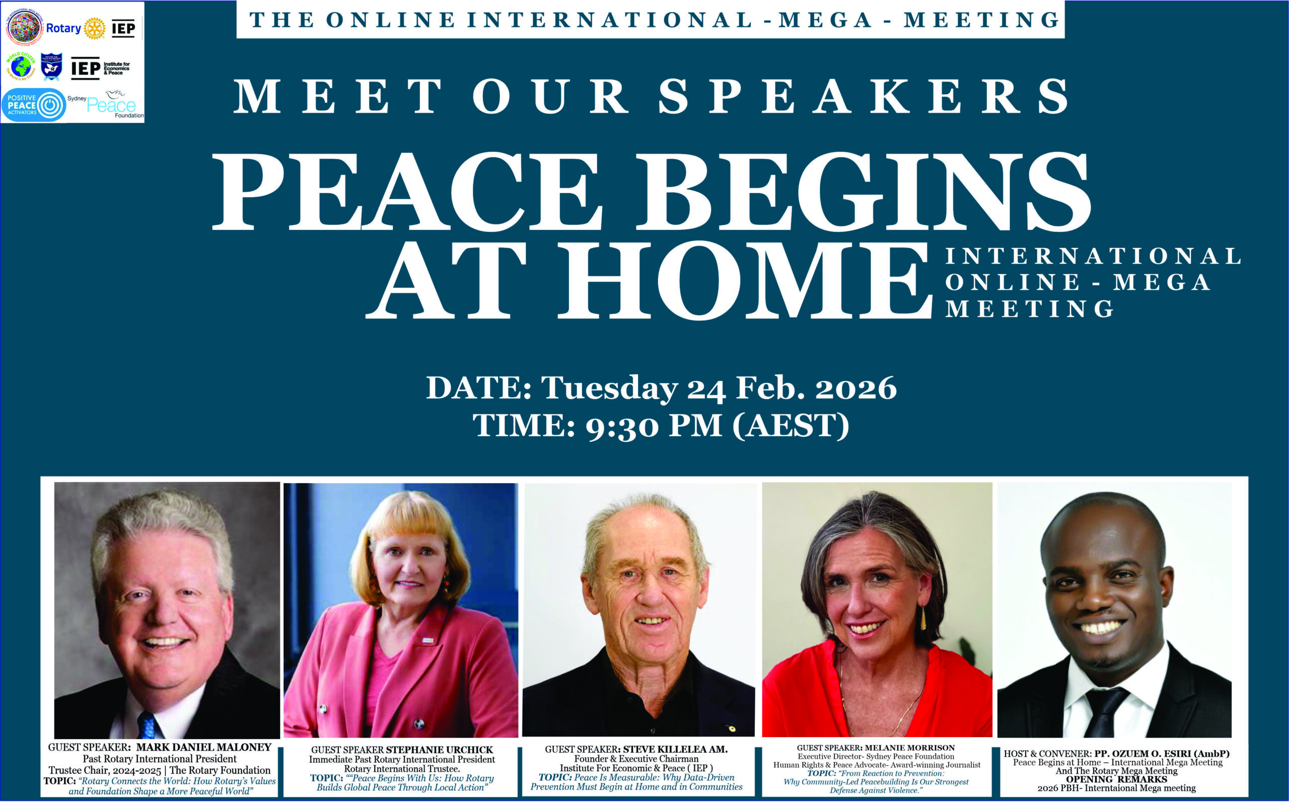 Peace Begins at home banner